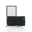 GUCCI Interlocking Round Long Wallet Leather Outlet Black 449397 Auth am12188V-12