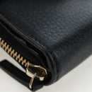 GUCCI Interlocking Round Long Wallet Leather Outlet Black 449397 Auth am12188V-7