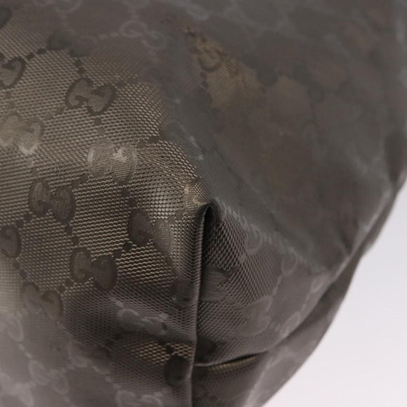 GUCCI GG implementation Tote Bag PVC Gray 211120 Auth am12189V