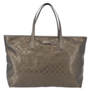 GUCCI GG implementation Tote Bag PVC Gray 211120 Auth am12189V-2