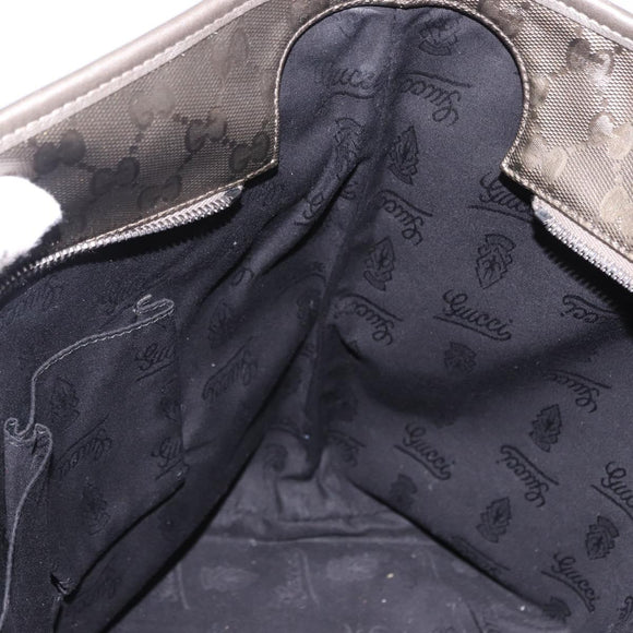 GUCCI GG implementation Tote Bag PVC Gray 211120 Auth am12189V