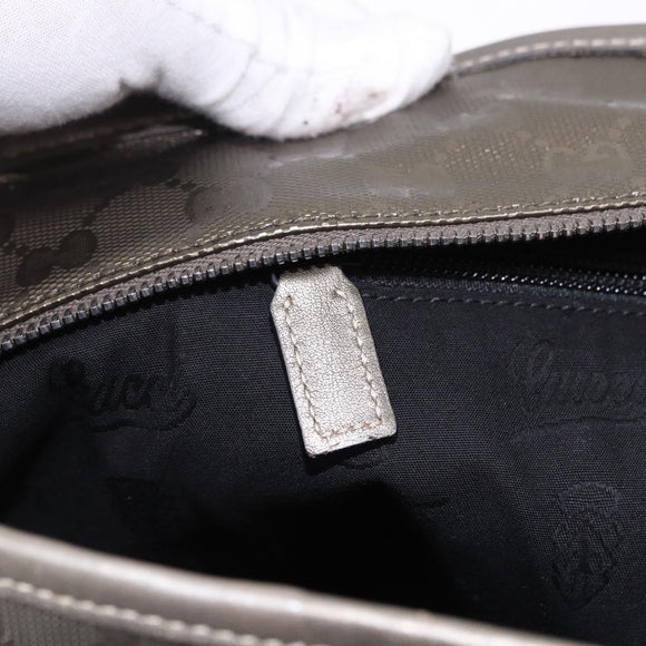 GUCCI GG implementation Tote Bag PVC Gray 211120 Auth am12189V
