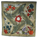 HERMES Carre 90 Scarf Silk Beige Green Auth am12194M-1