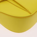 Salvatore Ferragamo Gancini Hand Bag Patent leather Yellow Gold Auth am12197M-9