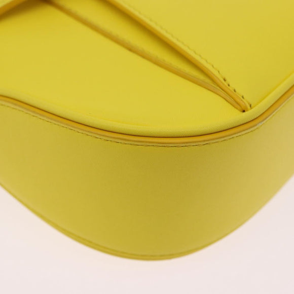 Salvatore Ferragamo Gancini Hand Bag Patent leather Yellow Gold Auth am12197M