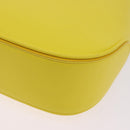 Salvatore Ferragamo Gancini Hand Bag Patent leather Yellow Gold Auth am12197M-15
