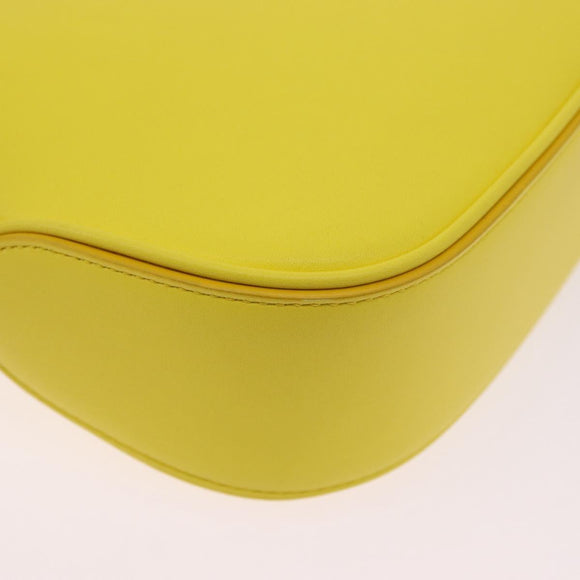 Salvatore Ferragamo Gancini Hand Bag Patent leather Yellow Gold Auth am12197M