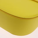 Salvatore Ferragamo Gancini Hand Bag Patent leather Yellow Gold Auth am12197M-17