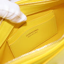 Salvatore Ferragamo Gancini Hand Bag Patent leather Yellow Gold Auth am12197M-20