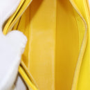 Salvatore Ferragamo Gancini Hand Bag Patent leather Yellow Gold Auth am12197M-10