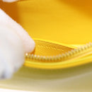 Salvatore Ferragamo Gancini Hand Bag Patent leather Yellow Gold Auth am12197M-11