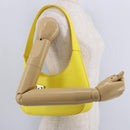 Salvatore Ferragamo Gancini Hand Bag Patent leather Yellow Gold Auth am12197M-24