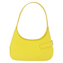 Salvatore Ferragamo Gancini Hand Bag Patent leather Yellow Gold Auth am12197M-2
