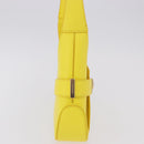 Salvatore Ferragamo Gancini Hand Bag Patent leather Yellow Gold Auth am12197M-4