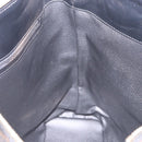 CELINE Macadam Canvas Circle Shoulder Bag PVC Black Gold Auth am12198V-18
