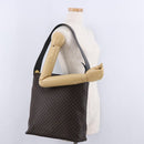 CELINE Macadam Canvas Circle Shoulder Bag PVC Black Gold Auth am12198V-23