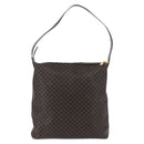 CELINE Macadam Canvas Circle Shoulder Bag PVC Black Gold Auth am12198V-3