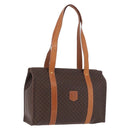 CELINE Macadam Canvas Tote Bag PVC Brown Gold Auth am12199A-1