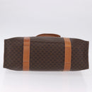 CELINE Macadam Canvas Tote Bag PVC Brown Gold Auth am12199A-11