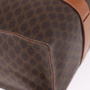 CELINE Macadam Canvas Tote Bag PVC Brown Gold Auth am12199A-12