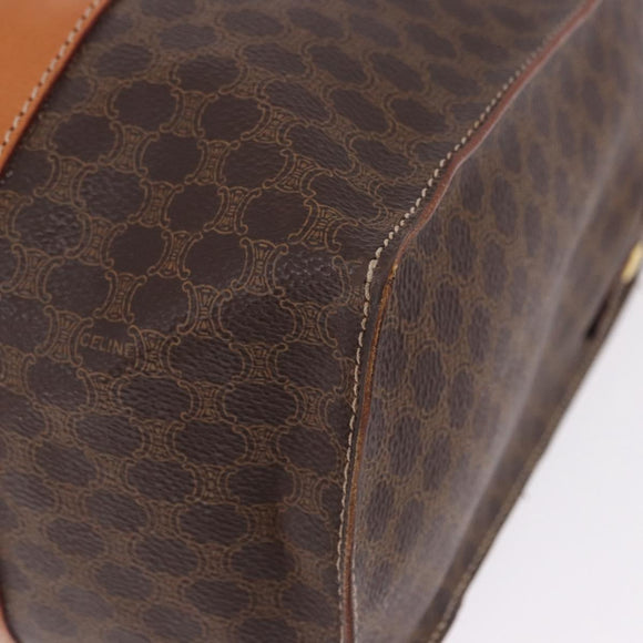CELINE Macadam Canvas Tote Bag PVC Brown Gold Auth am12199A