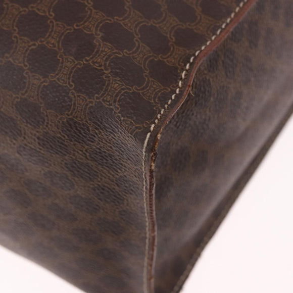 CELINE Macadam Canvas Tote Bag PVC Brown Gold Auth am12199A