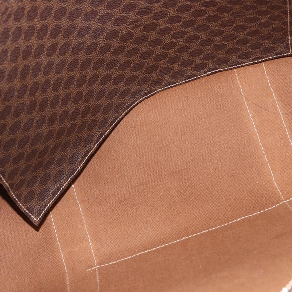 CELINE Macadam Canvas Tote Bag PVC Brown Gold Auth am12199A