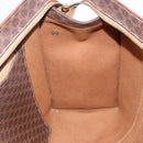 CELINE Macadam Canvas Tote Bag PVC Brown Gold Auth am12199A-19