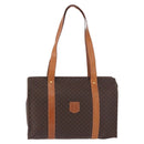 CELINE Macadam Canvas Tote Bag PVC Brown Gold Auth am12199A-2