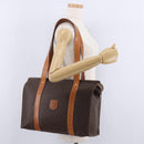 CELINE Macadam Canvas Tote Bag PVC Brown Gold Auth am12199A-25