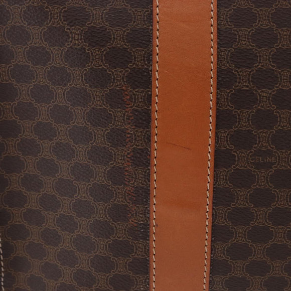 CELINE Macadam Canvas Tote Bag PVC Brown Gold Auth am12199A