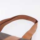 CELINE Macadam Canvas Tote Bag PVC Brown Gold Auth am12199A-9