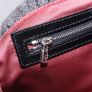FENDI Mamma Baguette Shoulder Bag Wool Gray Silver Auth am12200SAM-22