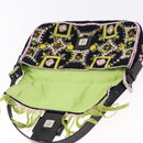 FENDI Beads Fringe Mamma Baguette Bag Canvas Multicolor Silver Auth am12201SAM-17