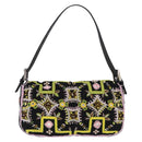 FENDI Beads Fringe Mamma Baguette Bag Canvas Multicolor Silver Auth am12201SAM-3