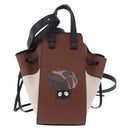 LOEWE Studio Ghibli Hammock Drawstring Mini Bag Canvas 2way Brown Auth am12202SM-13