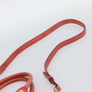 Miu Miu Side Ribbon Hand Bag Leather 2way Orange Gold Auth am12203V-10