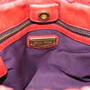 Miu Miu Side Ribbon Hand Bag Leather 2way Orange Gold Auth am12203V-16