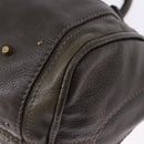 Chloe Paddington Hand Bag Leather Khaki Silver gold Auth am12204V-17