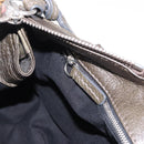 Chloe Paddington Hand Bag Leather Khaki Silver gold Auth am12204V-24