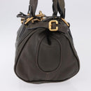 Chloe Paddington Hand Bag Leather Khaki Silver gold Auth am12204V-3
