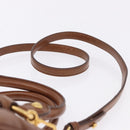 Miu Miu Side Ribbon Hand Bag Leather 2way Brown Gold RN0893 Auth am12206V-16
