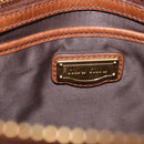 Miu Miu Side Ribbon Hand Bag Leather 2way Brown Gold RN0893 Auth am12206V-23