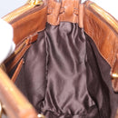 Miu Miu Side Ribbon Hand Bag Leather 2way Brown Gold RN0893 Auth am12206V-24