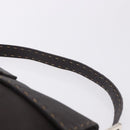 FENDI Selleria Mamma Baguette Bag Leather Dark Brown Silver Auth am12207V-14