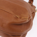 Chloe Margaret Hand Bag Leather 2way Brown Gold Auth am12208A-13