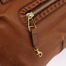 Chloe Margaret Hand Bag Leather 2way Brown Gold Auth am12208A-16