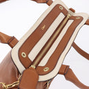 Chloe Margaret Hand Bag Leather 2way Brown Gold Auth am12208A-17