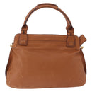 Chloe Margaret Hand Bag Leather 2way Brown Gold Auth am12208A-3