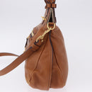 Chloe Margaret Hand Bag Leather 2way Brown Gold Auth am12208A-4